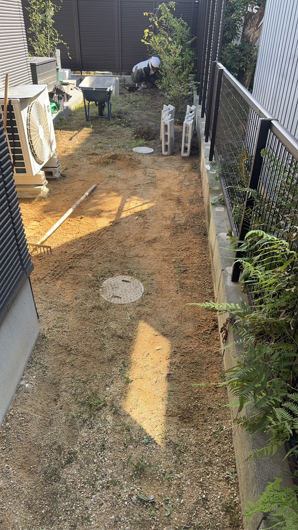 地表の削り作業